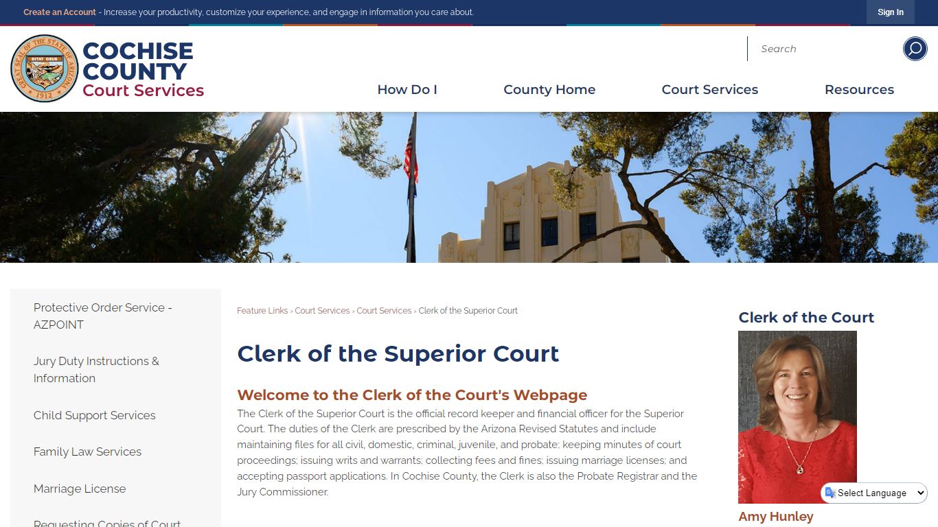 Clerk of the Superior Court | Cochise County, AZ